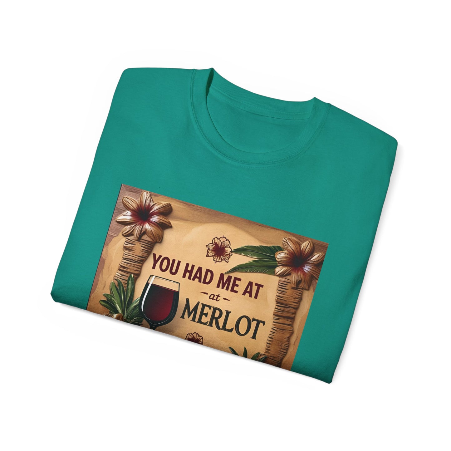 You Had Me at Merlot - Wine Lover's Gift Tee, Funny Merlot T-Shirt, Unisex Ultra Cotton, Gift for Wine Enthusiasts, Fun Wine Party Apparel