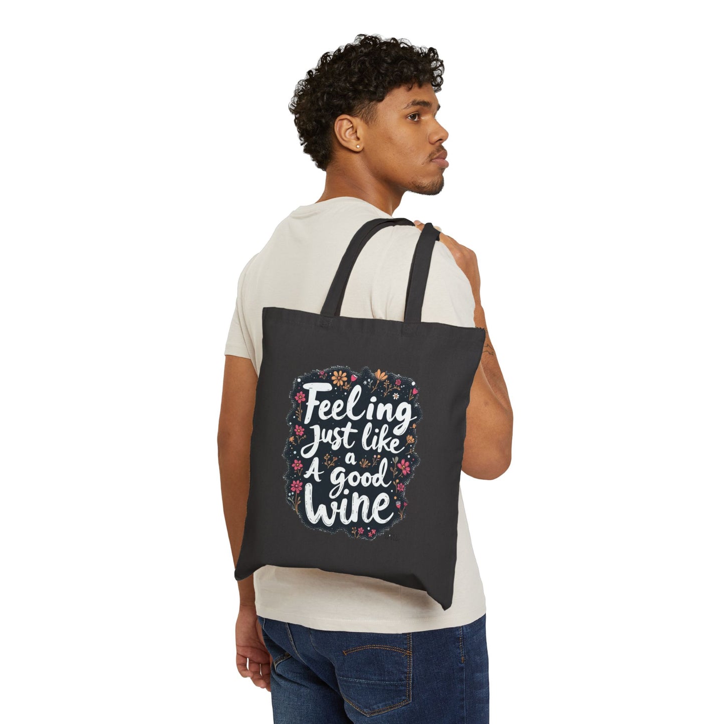 Feeling Just Like A Good Wine Tote Bag, Eco-Friendly Shopping Bag, Gift for Wine Lovers, Reusable Grocery Tote, Fun Wine Quote Bag, [...]