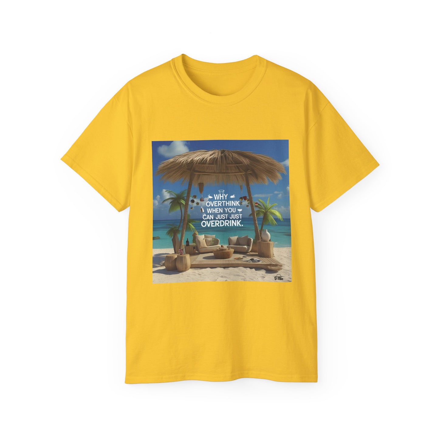 T-Shirt with Tropical Vibe, Beach Life Tee, Funny Casual Wear, Vacation Apparel, Summer Party Shirt