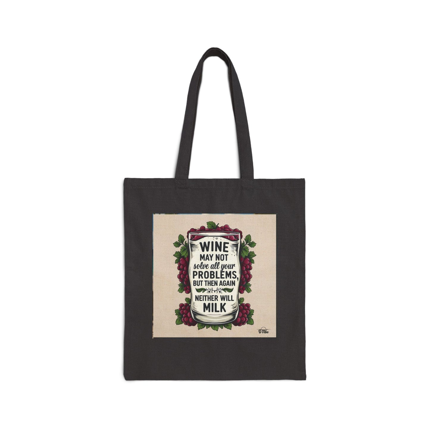 Wine Will Solve Your Problem - Whimsical Wine Quote Tote Bag | Perfect Gift for Wine Lovers, Eco-Friendly Shopping, Funny Gift, Canvas Handbag