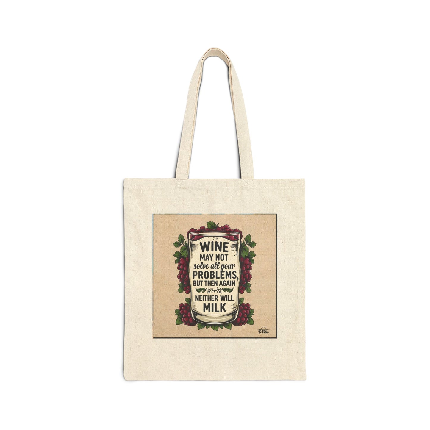 Wine Will Solve Your Problem - Whimsical Wine Quote Tote Bag | Perfect Gift for Wine Lovers, Eco-Friendly Shopping, Funny Gift, Canvas Handbag