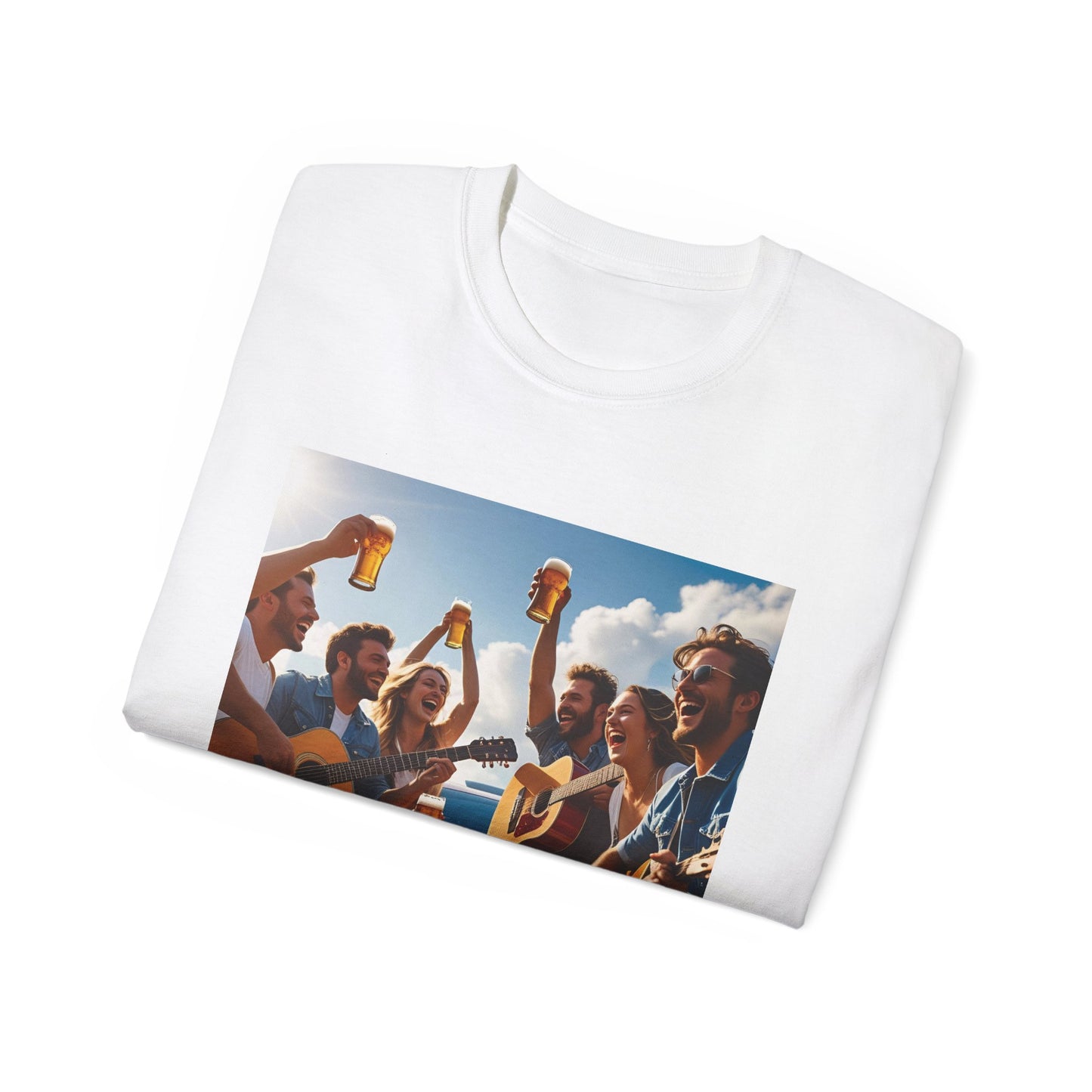 Good Friends, Great Beer Unisex Ultra Cotton Tee, Group Hangout Shirt, Party Apparel, Gift for Beer Lovers, Summer BBQ Outfit