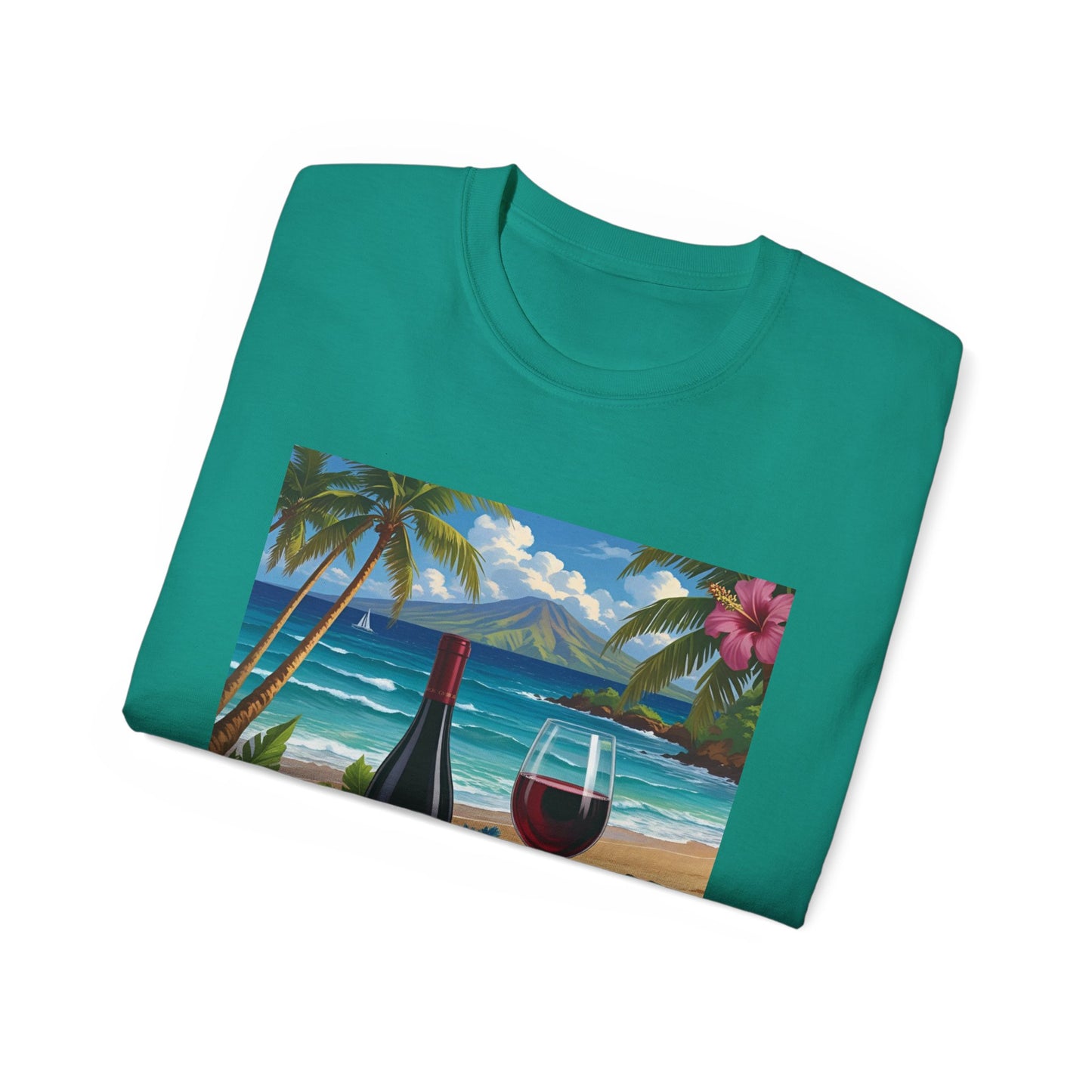You Had Me at Cabernet - Tropical Wine Vibes Tee | Beach Lover's Unisex Cotton Shirt | Vacation Wear, Gift for Wine Enthusiasts, Summer Style