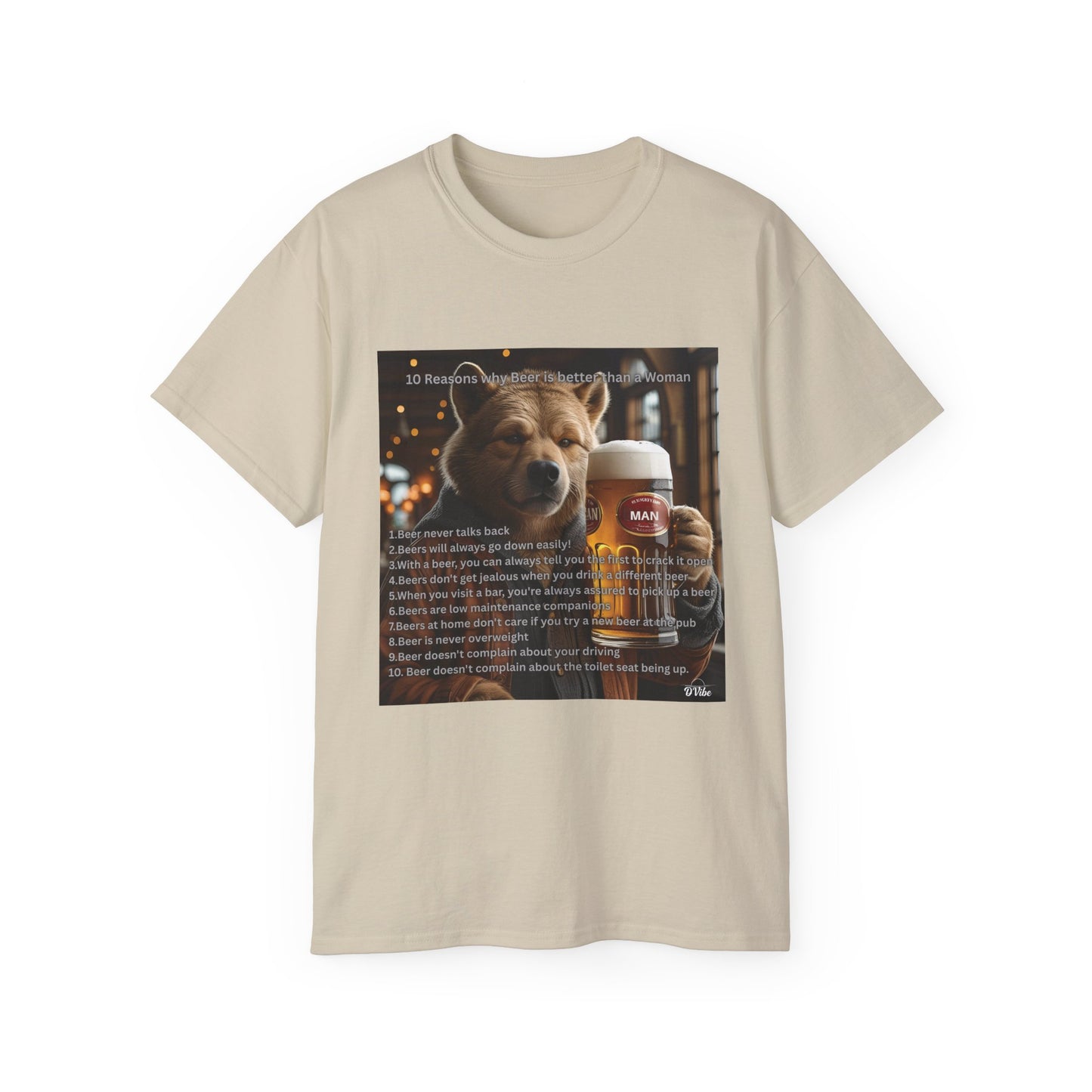 Dog Lover Beers are Better than Woman Ultra Cotton Tee - Perfect Gift for Pet Owners, Fun Animal Shirt, Funny Pet Apparel, Casual Wear, Animal Lovers Merchandise