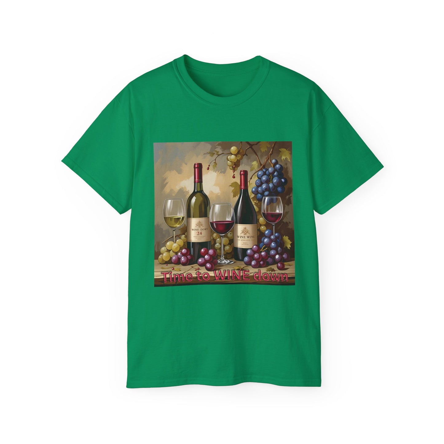 Time to Wine Down - Wine Lover Unisex Ultra Cotton Tee, Vintage Wine Design Perfect for Gifts