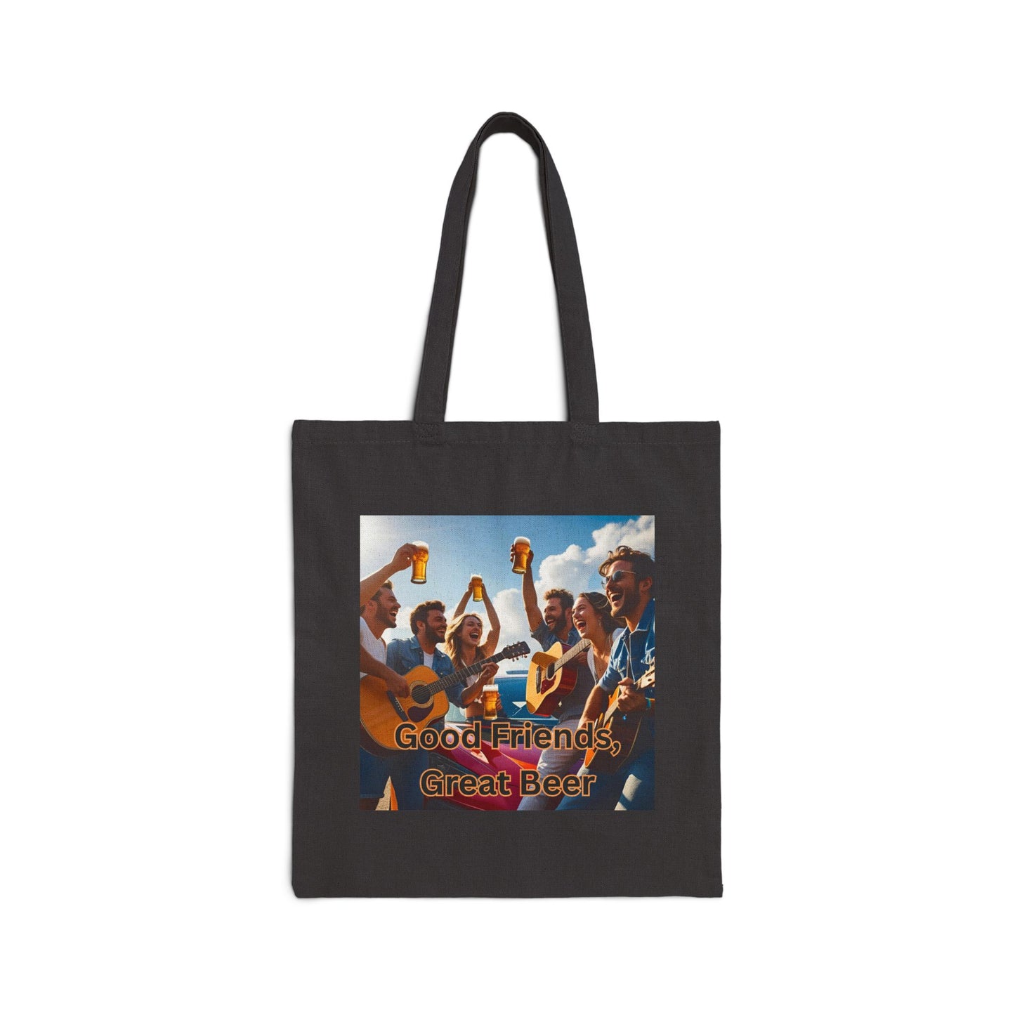Good Friends, Great Beer - Craft Beer Tote Bag - Perfect for Friends Gatherings, Festivals, Beach Trips, Reusable Shopper, Gift for Beer Lovers