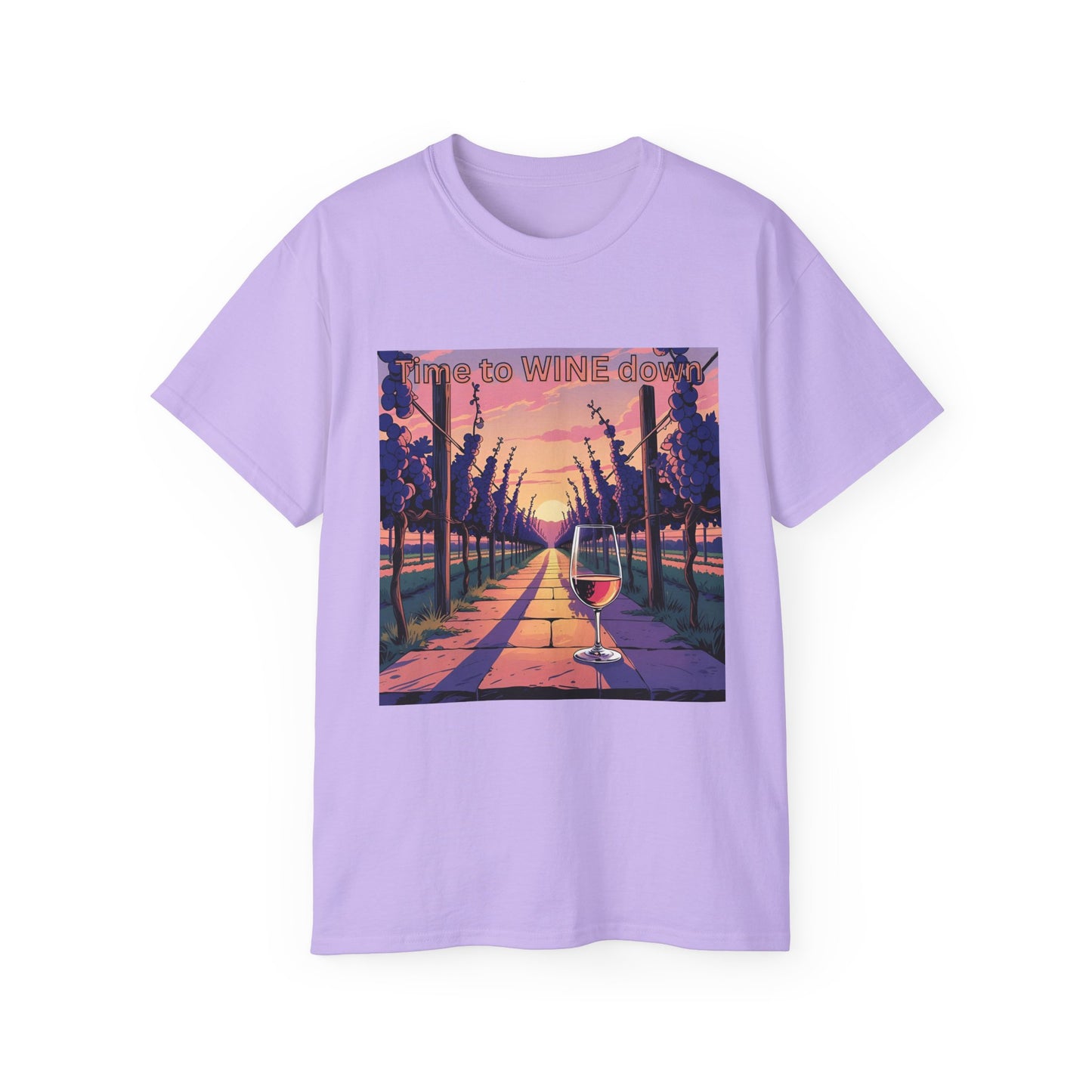 Time to Wine Down - Wine Lover's Unisex Cotton Tee - Perfect for Parties, Gifts, Relaxation, Wine Nights, and Celebrations