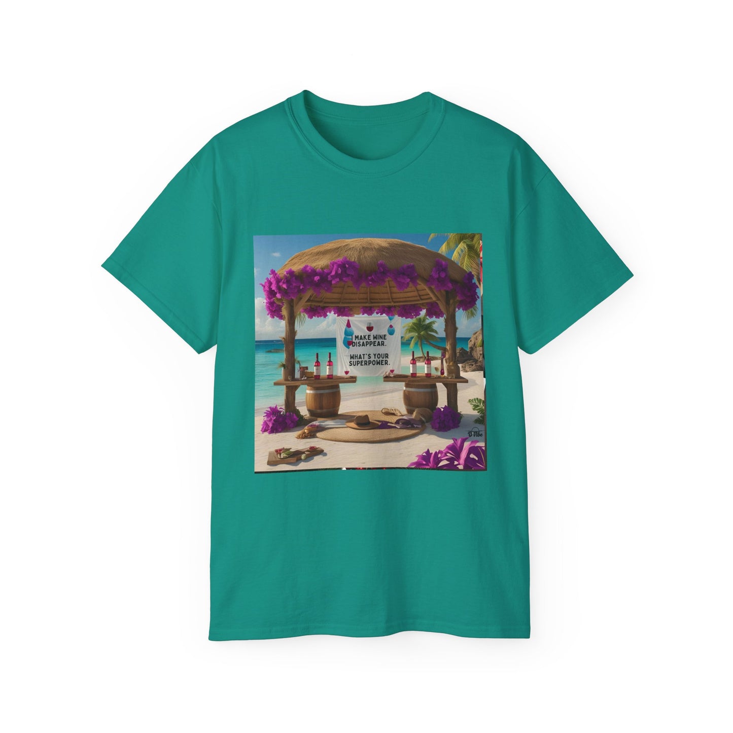 I Make Wine Disappear, What's Your Superpower - Tropical Paradise Tee | Beach Vacation Shirt, Unisex Graphic T-Shirt, Summer Apparel, Gift for Travelers, Holiday Outfit