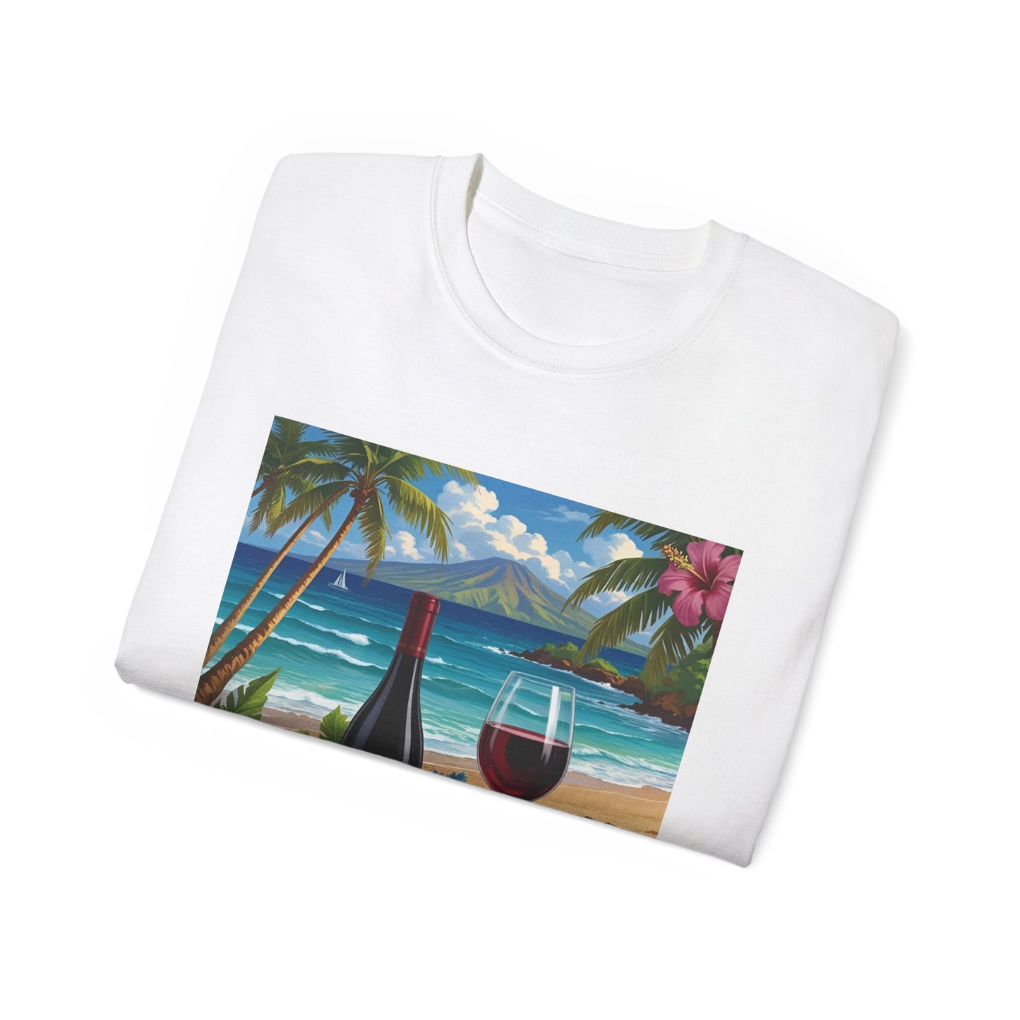 You Had Me at Cabernet - Tropical Wine Vibes Tee | Beach Lover's Unisex Cotton Shirt | Vacation Wear, Gift for Wine Enthusiasts, Summer Style