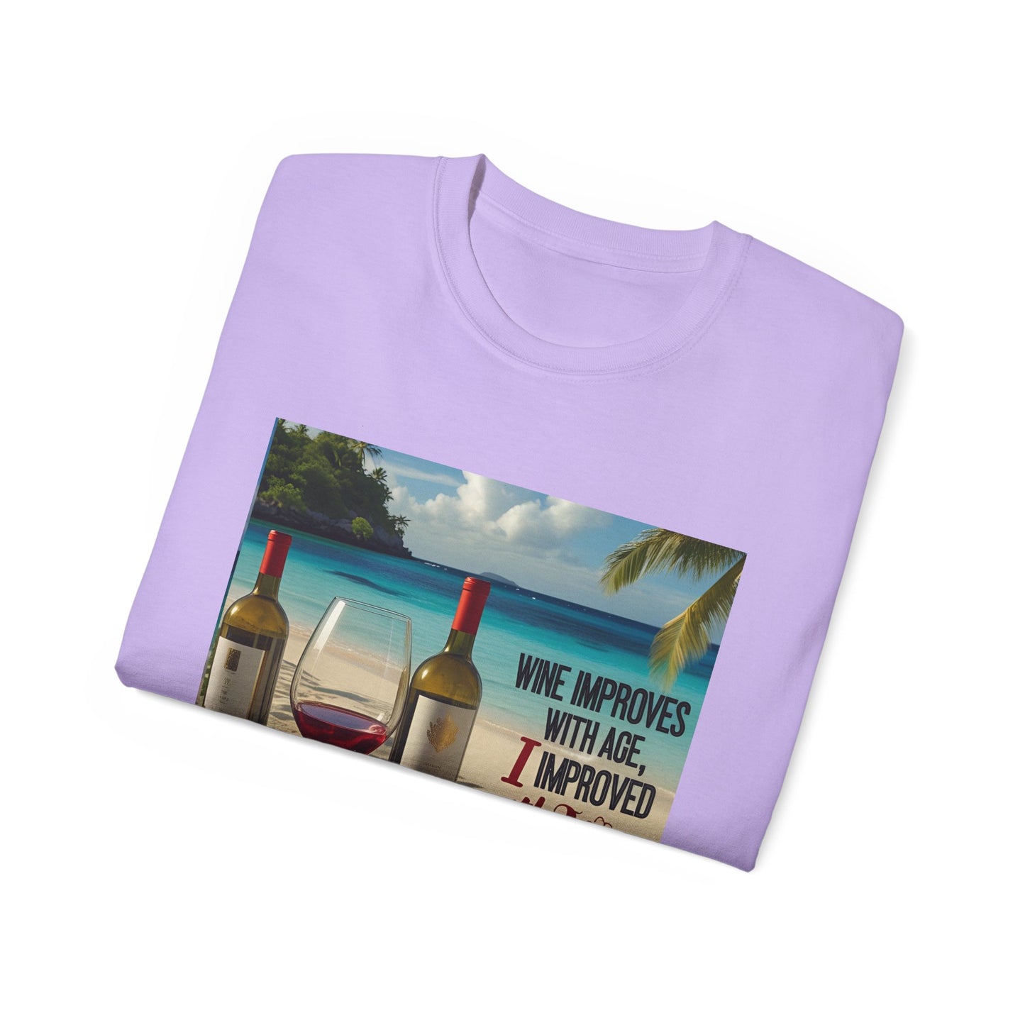 Improve with Wine - Wine Lovers Unisex Tee, Vintage Wine T-Shirt, Funny Gift for Wine Enthusiasts, Casual Summer Shirt, Great for Wine Lovers