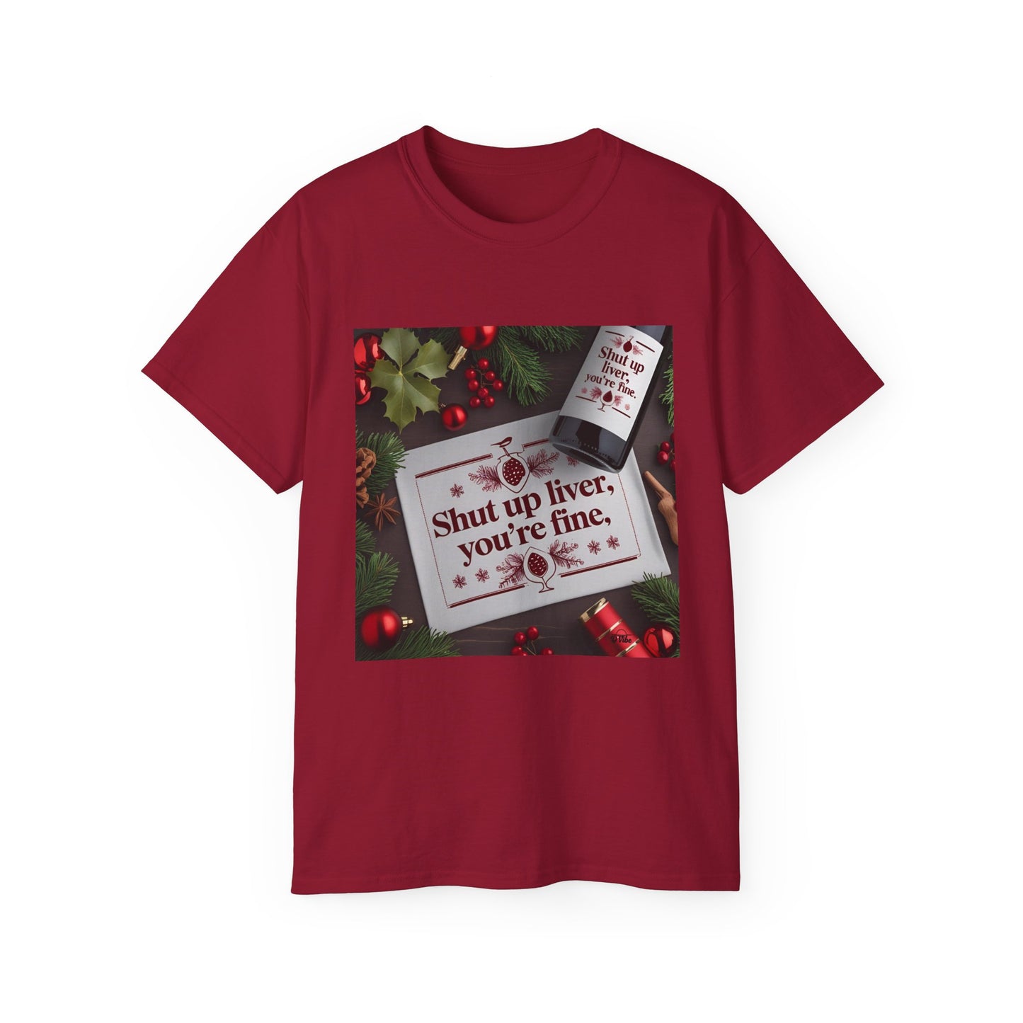 Funny Holiday Tee - Shut Up Liver, You're Fine, Unisex Cotton T-Shirt, Gift for Drink Lovers, Party Wear, Humor Shirt, Casual Top