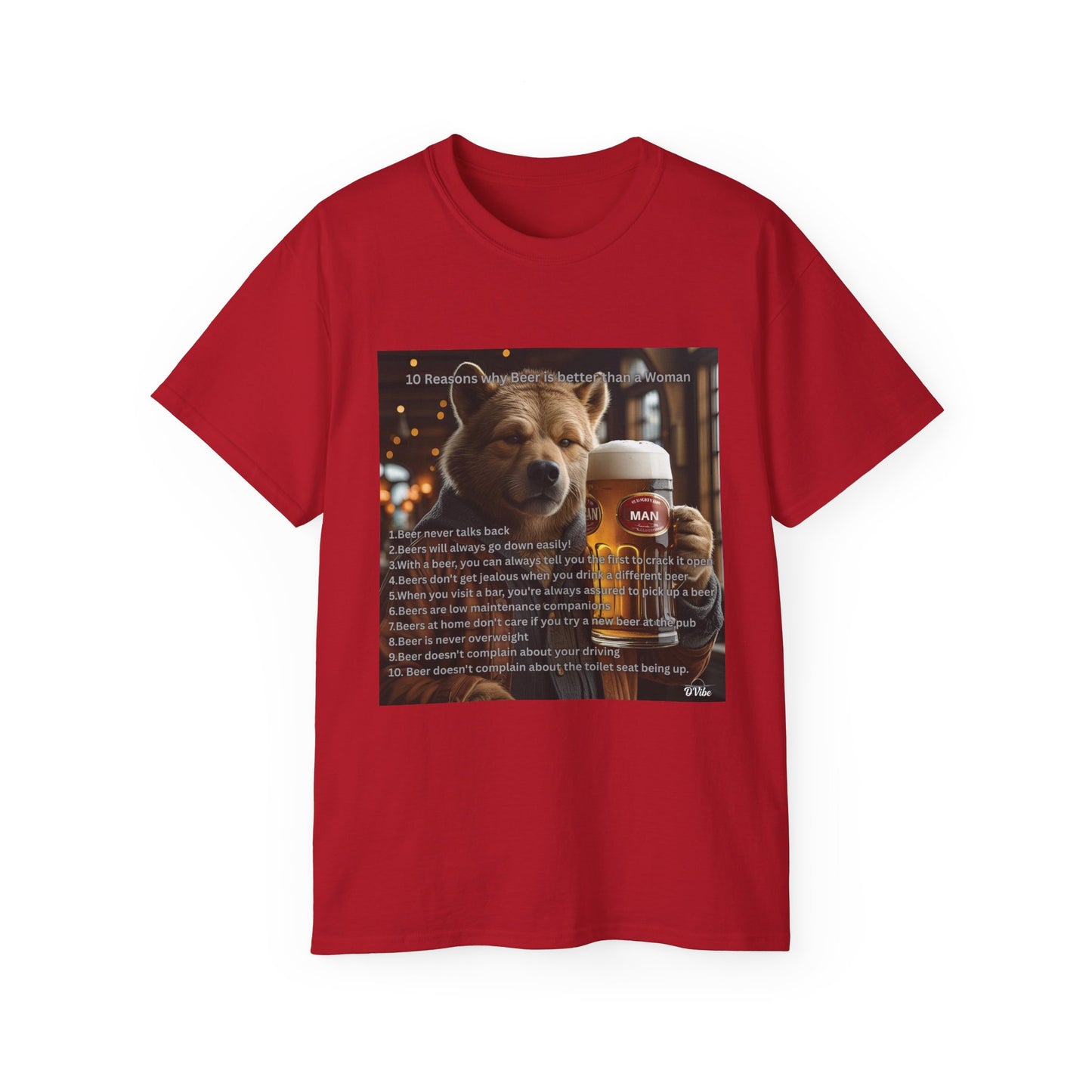 Dog Lover Beers are Better than Woman Ultra Cotton Tee - Perfect Gift for Pet Owners, Fun Animal Shirt, Funny Pet Apparel, Casual Wear, Animal Lovers Merchandise
