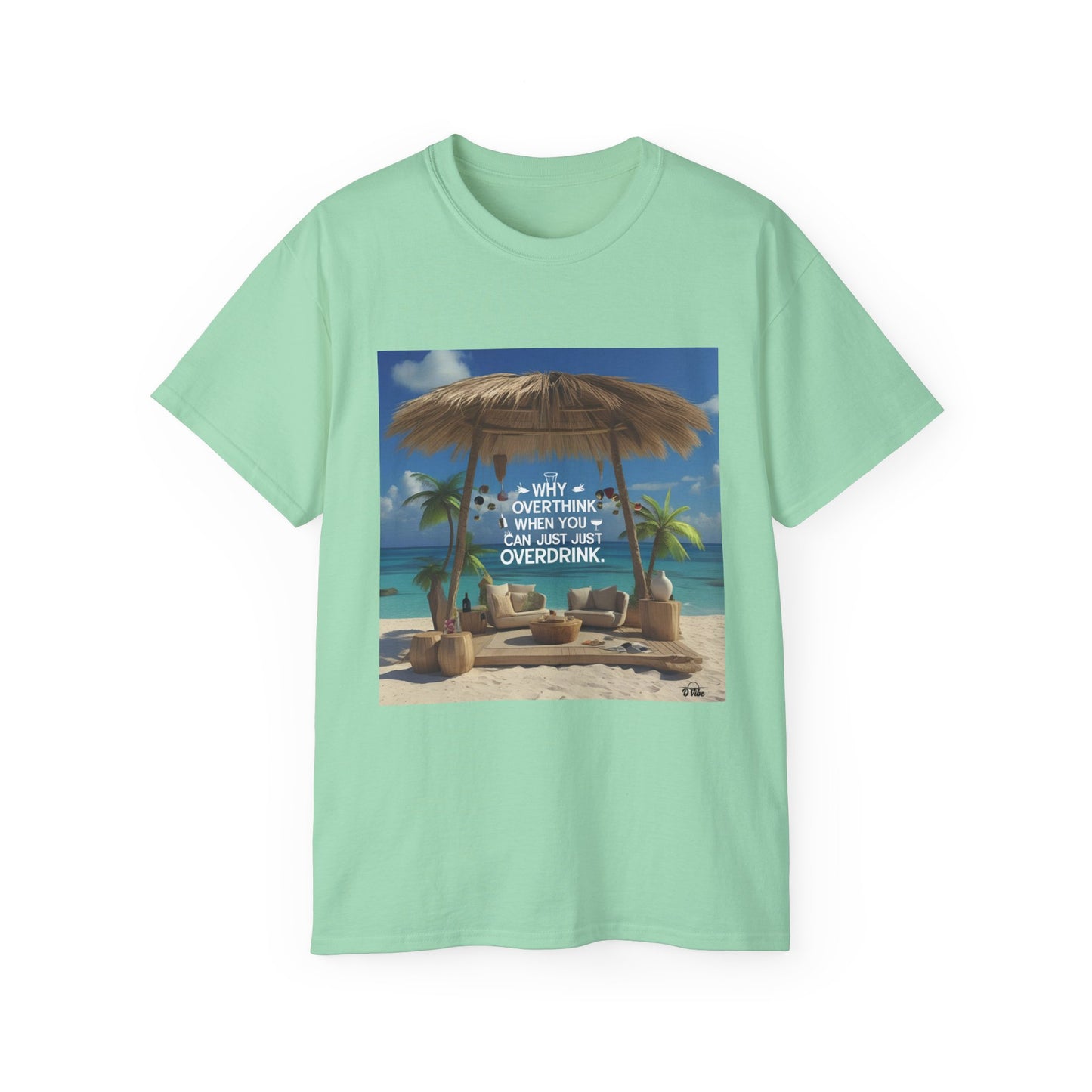 T-Shirt with Tropical Vibe, Beach Life Tee, Funny Casual Wear, Vacation Apparel, Summer Party Shirt