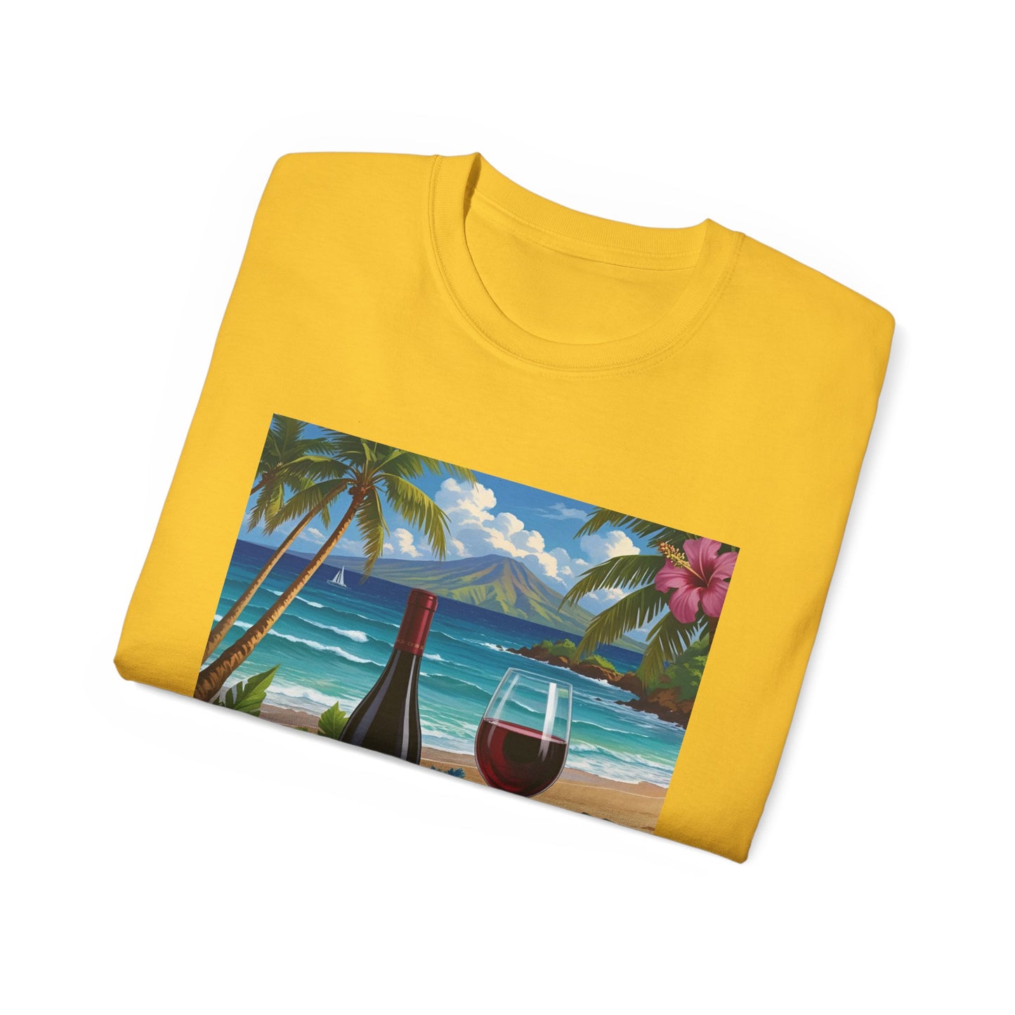 You Had Me at Cabernet - Tropical Wine Vibes Tee | Beach Lover's Unisex Cotton Shirt | Vacation Wear, Gift for Wine Enthusiasts, Summer Style