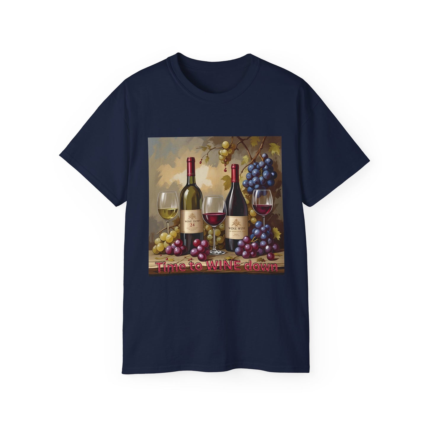 Time to Wine Down - Wine Lover Unisex Ultra Cotton Tee, Vintage Wine Design Perfect for Gifts