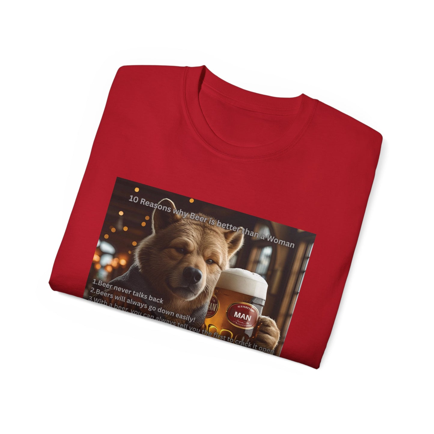 Dog Lover Beers are Better than Woman Ultra Cotton Tee - Perfect Gift for Pet Owners, Fun Animal Shirt, Funny Pet Apparel, Casual Wear, Animal Lovers Merchandise