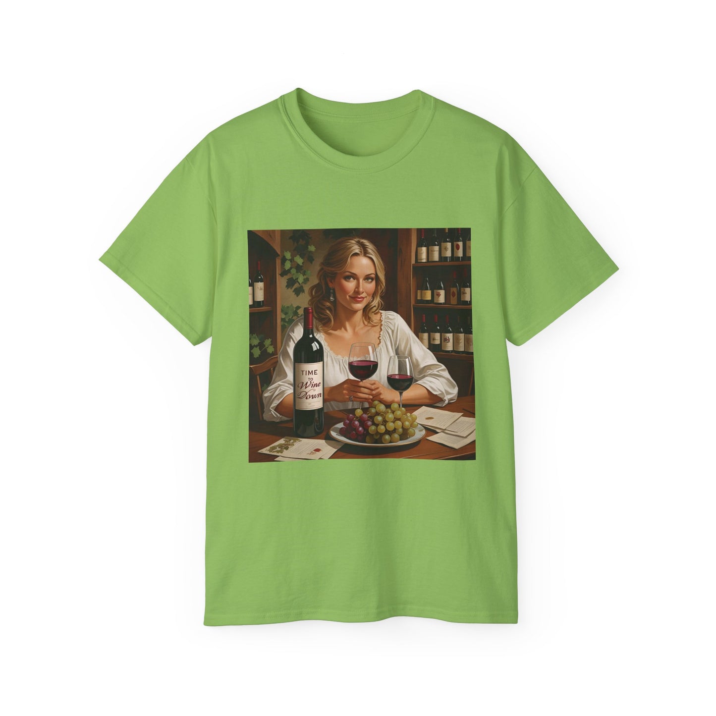 Time to Wine Down - Wine Lovers Unisex Ultra Cotton Tee - Vintage Wine Art Shirt, Funny Wine Tee, Gift for Wine Enthusiasts, Party Attire, Wine Lover Gift