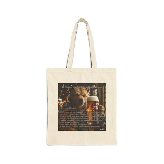 Beers are Better than Woman Tote Bag, Eco-Friendly Shopping Bag, Gift for Beer Enthusiasts, Cute Canvas Bag for Daily Use, Fun Beer Lover Gift
