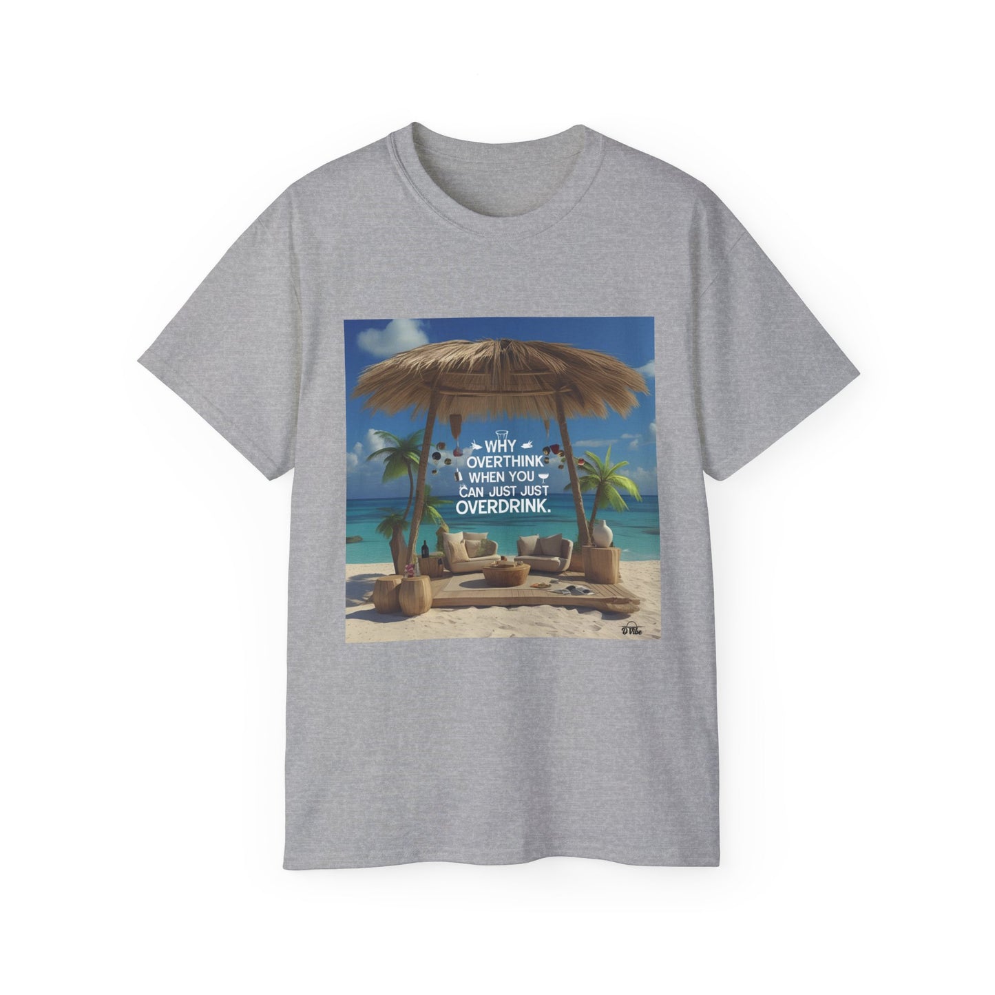T-Shirt with Tropical Vibe, Beach Life Tee, Funny Casual Wear, Vacation Apparel, Summer Party Shirt