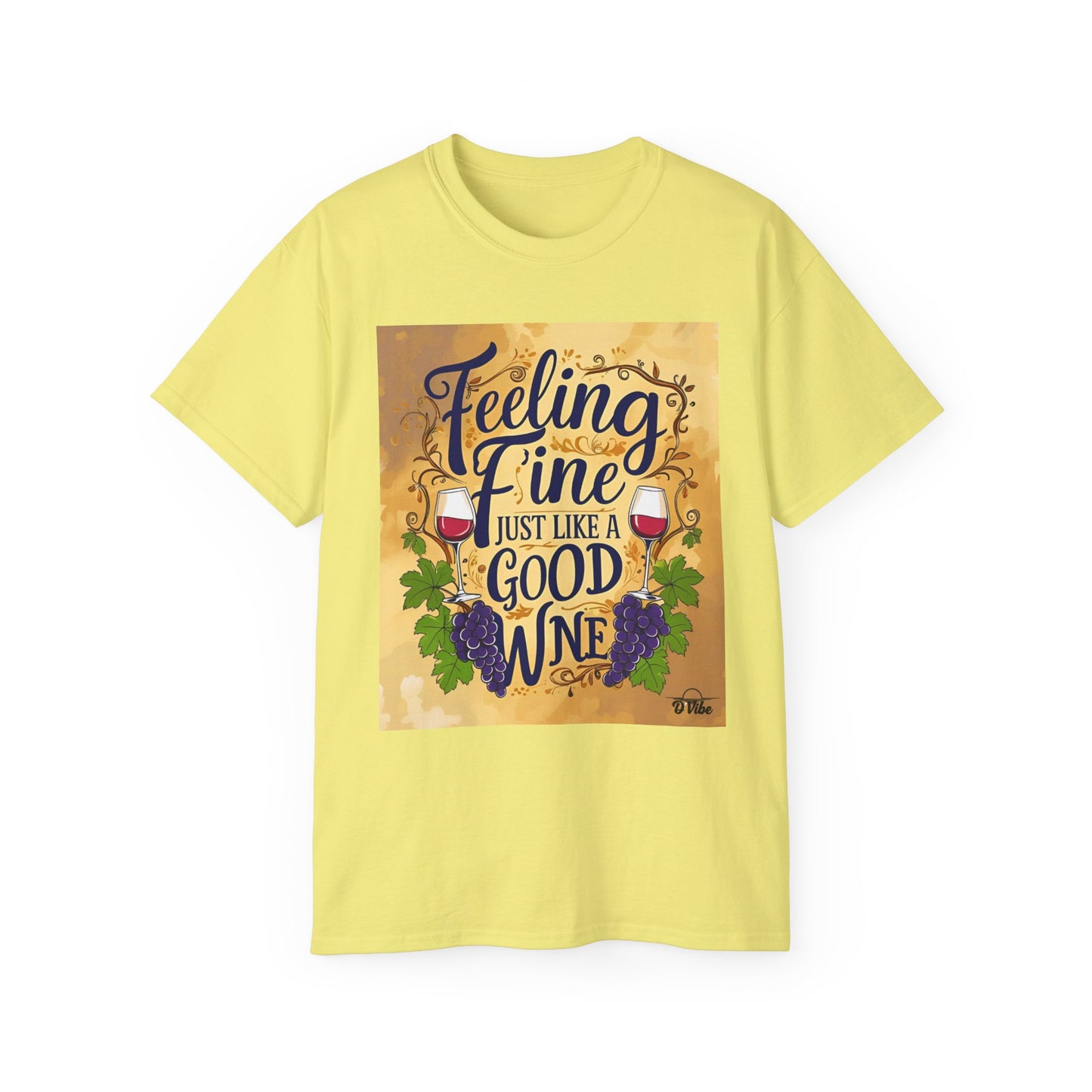 Feeling Fine Wine Unisex Tee, Wine Lover Shirt, Gift for Sommelier, Casual Wear, Funny Wine T-Shirt, Celebration Apparel