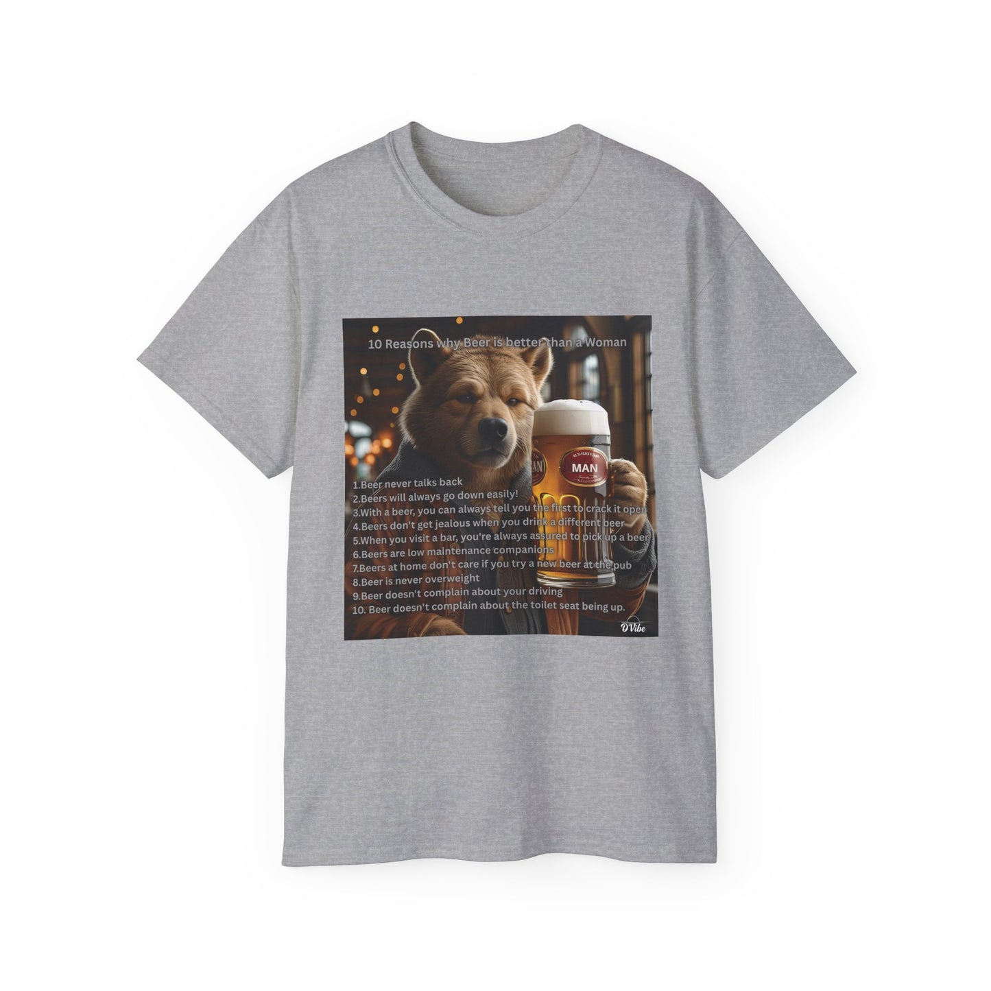 Dog Lover Beers are Better than Woman Ultra Cotton Tee - Perfect Gift for Pet Owners, Fun Animal Shirt, Funny Pet Apparel, Casual Wear, Animal Lovers Merchandise