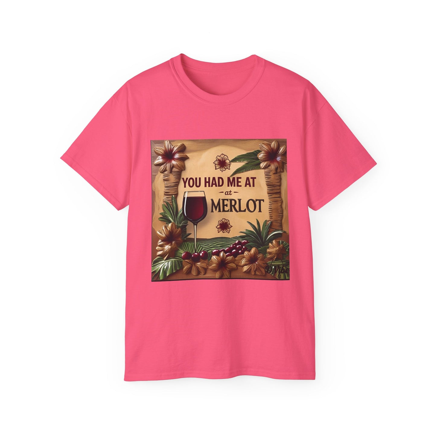 You Had Me at Merlot - Wine Lover's Gift Tee, Funny Merlot T-Shirt, Unisex Ultra Cotton, Gift for Wine Enthusiasts, Fun Wine Party Apparel