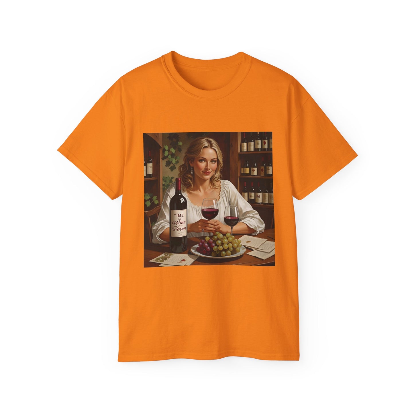 Time to Wine Down - Wine Lovers Unisex Ultra Cotton Tee - Vintage Wine Art Shirt, Funny Wine Tee, Gift for Wine Enthusiasts, Party Attire, Wine Lover Gift