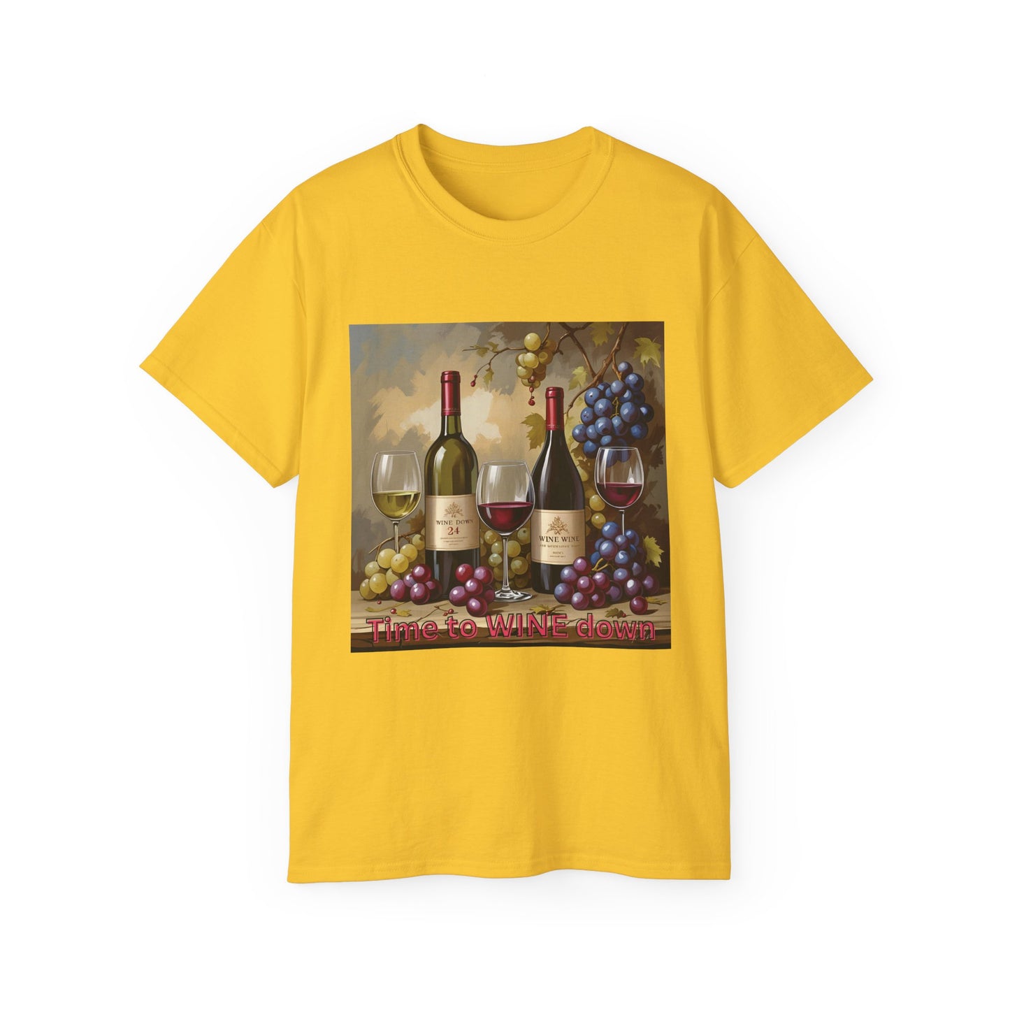 Time to Wine Down - Wine Lover Unisex Ultra Cotton Tee, Vintage Wine Design Perfect for Gifts