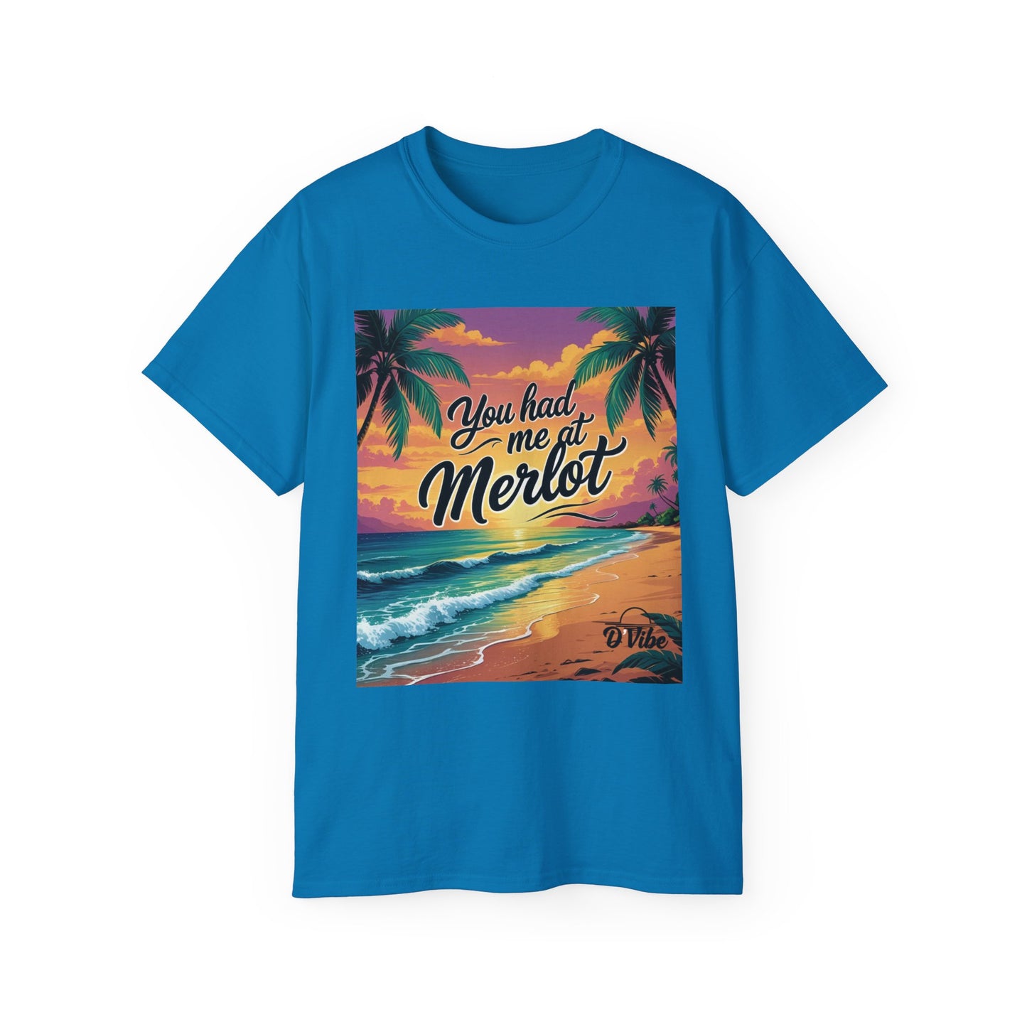 You Had Me at Merlot - T-Shirt with Vintage Wine Merlot Design - You Had Me at Merlot, Unisex Cotton Tee, Great for Wine Lovers, Summer Parties, Gift Idea