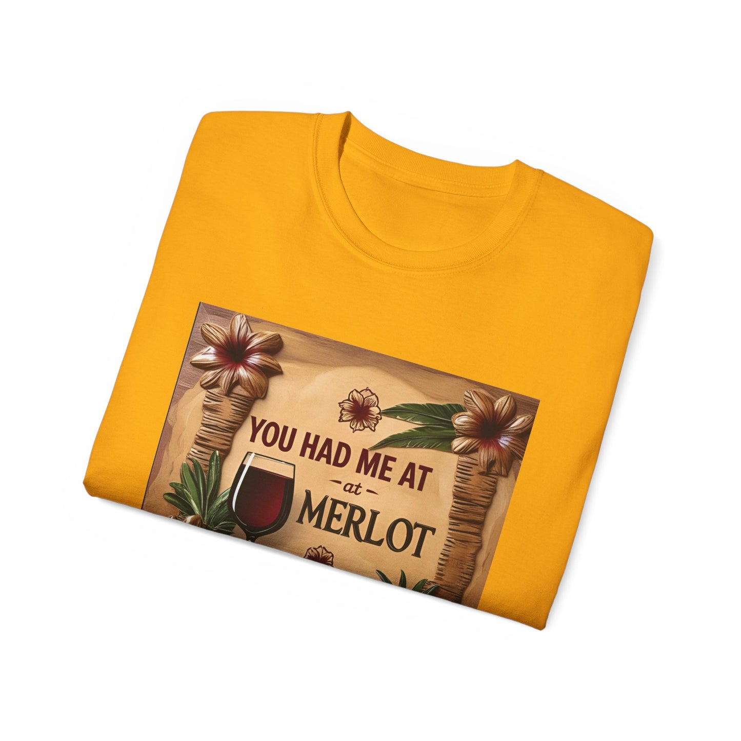 You Had Me at Merlot - Wine Lover's Gift Tee, Funny Merlot T-Shirt, Unisex Ultra Cotton, Gift for Wine Enthusiasts, Fun Wine Party Apparel