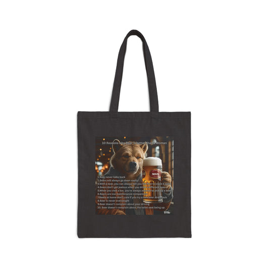 Beers are Better than Woman Tote Bag, Eco-Friendly Shopping Bag, Gift for Beer Enthusiasts, Cute Canvas Bag for Daily Use, Fun Beer Lover Gift
