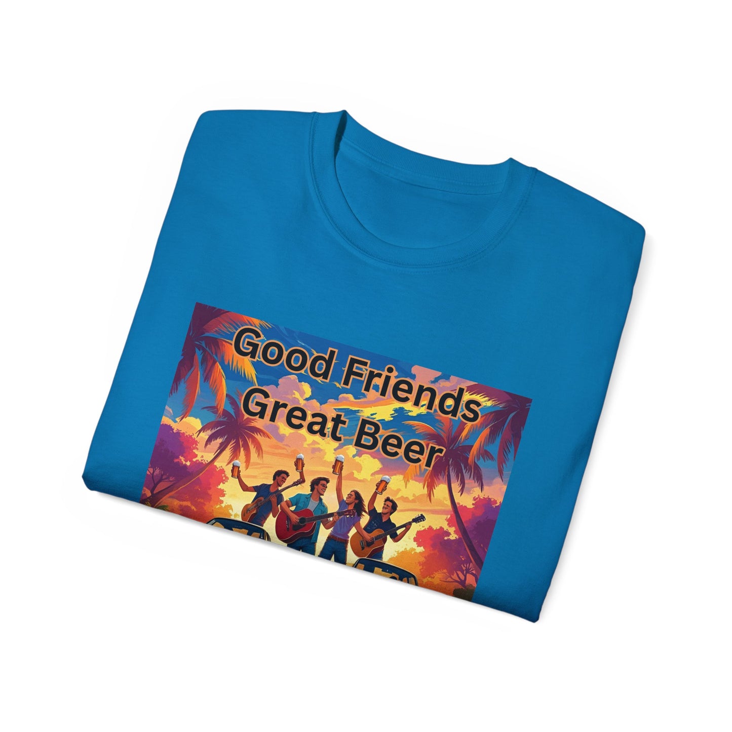Good Friends Great Beer Unisex Tee, Casual Summer Shirt, Gift for Friends, Beer Lovers T-Shirt, Retro Vibe Graphic Tee