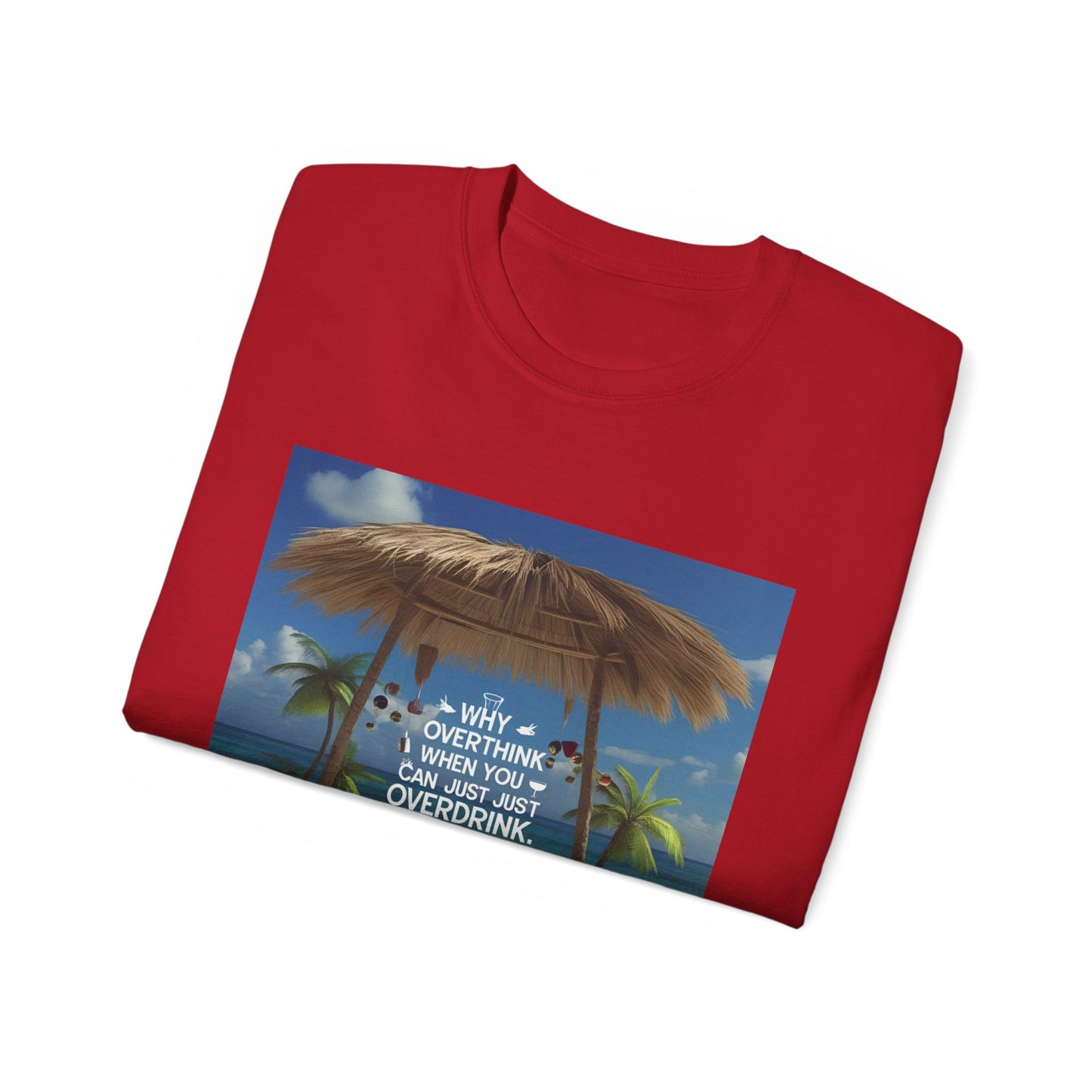 T-Shirt with Tropical Vibe, Beach Life Tee, Funny Casual Wear, Vacation Apparel, Summer Party Shirt