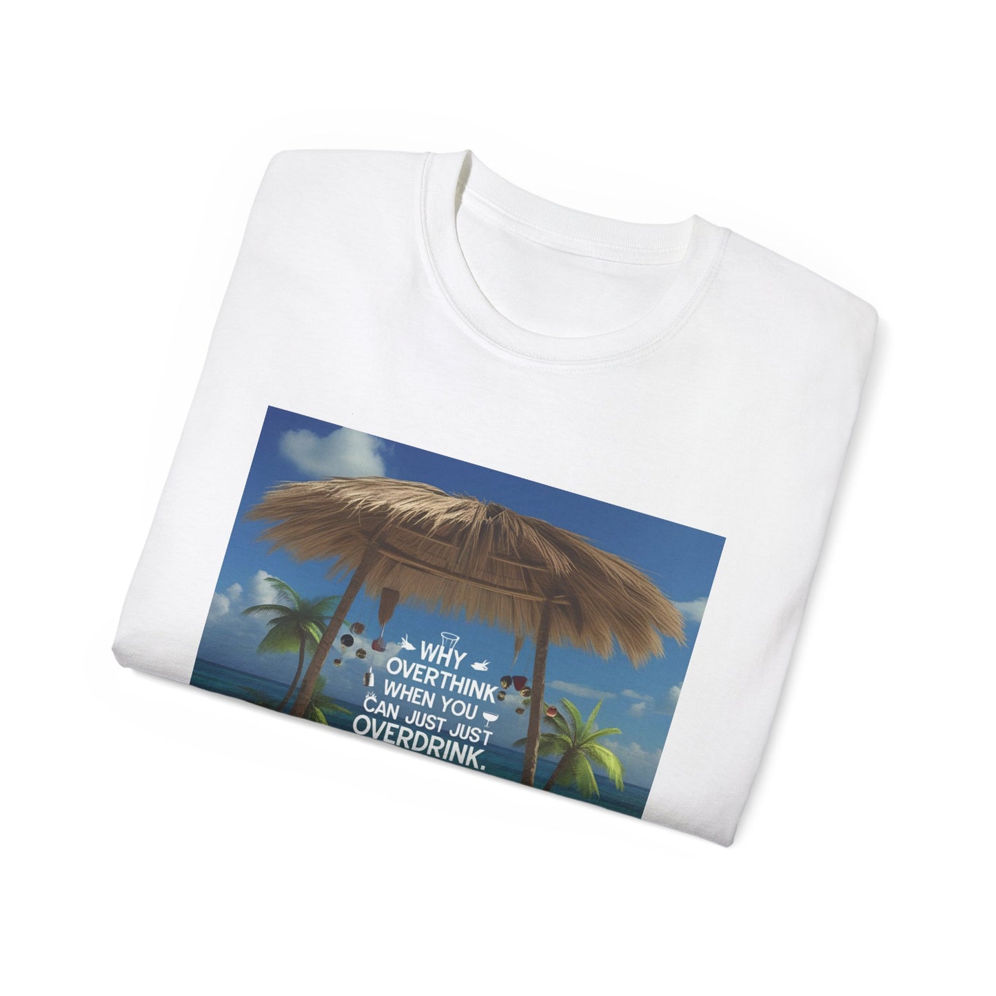 T-Shirt with Tropical Vibe, Beach Life Tee, Funny Casual Wear, Vacation Apparel, Summer Party Shirt