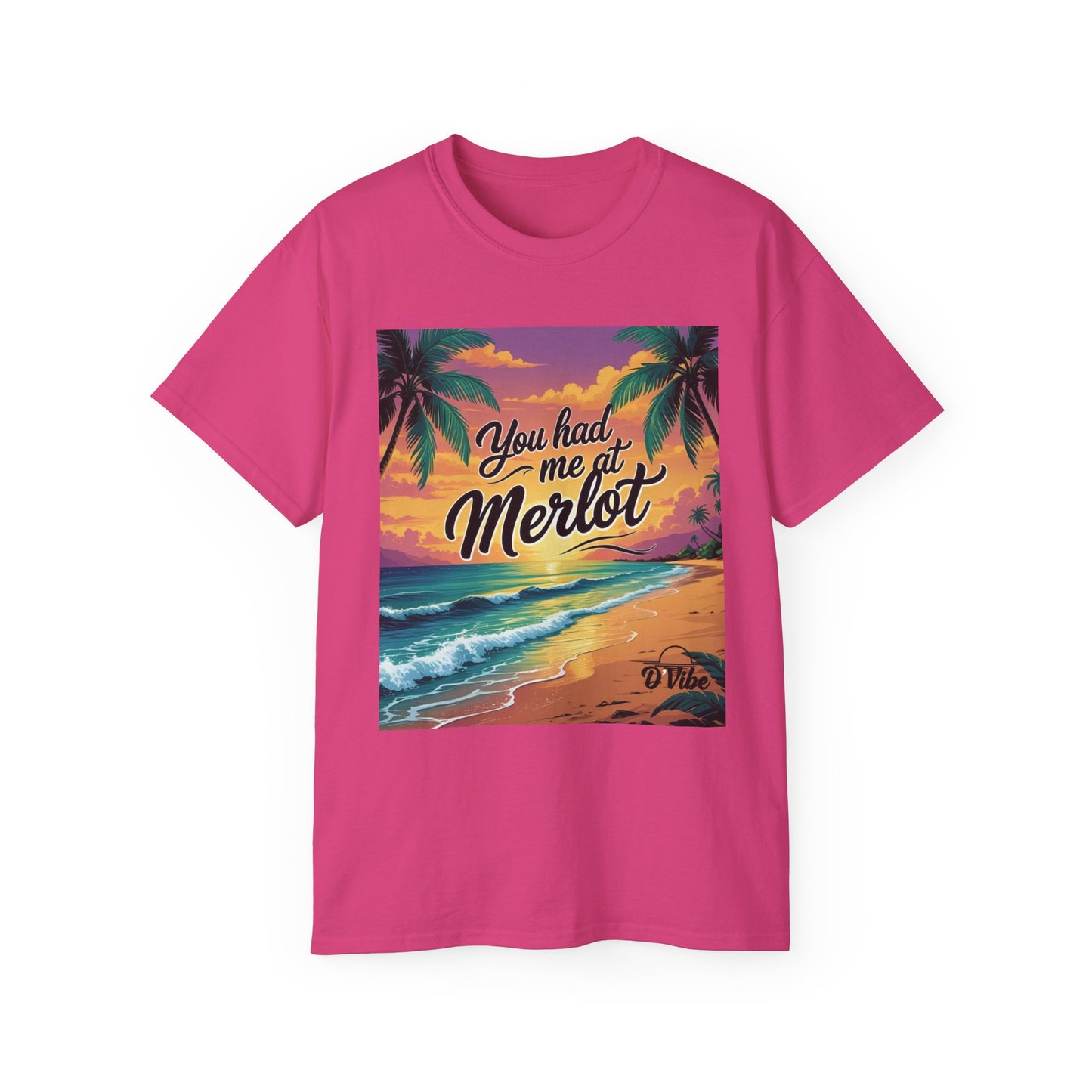 You Had Me at Merlot - T-Shirt with Vintage Wine Merlot Design - You Had Me at Merlot, Unisex Cotton Tee, Great for Wine Lovers, Summer Parties, Gift Idea