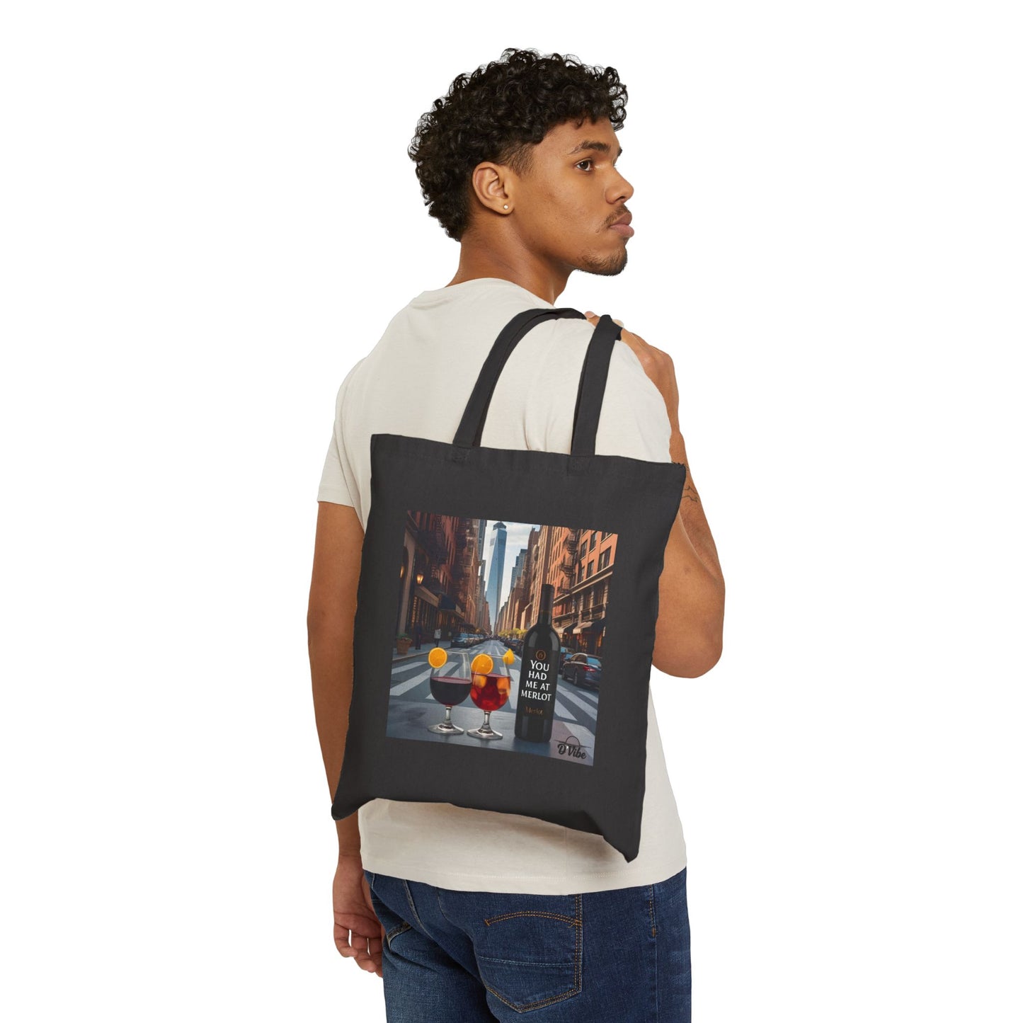 You Had Me at Merlot - Chic Cotton Canvas Tote Bag, Stylish Eco-Friendly Bag for Everyday Use, Beach, Shopping, Gifts, and More
