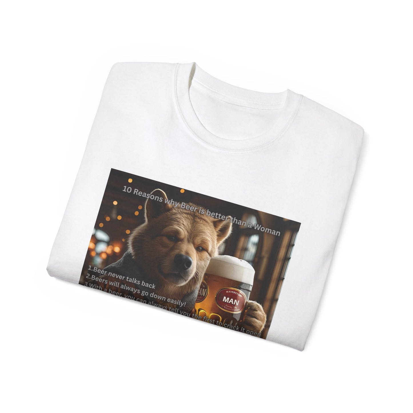 Dog Lover Beers are Better than Woman Ultra Cotton Tee - Perfect Gift for Pet Owners, Fun Animal Shirt, Funny Pet Apparel, Casual Wear, Animal Lovers Merchandise