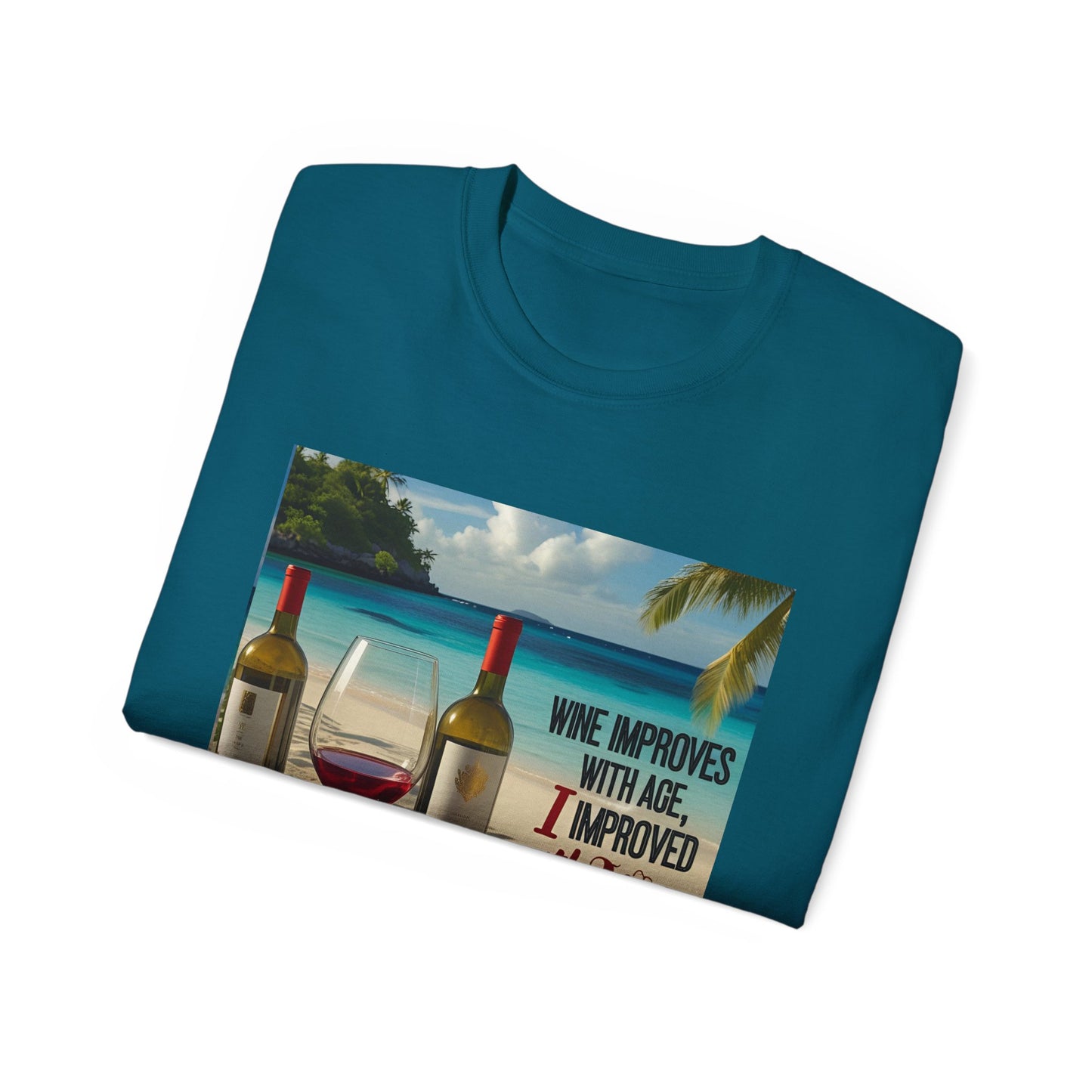 Improve with Wine - Wine Lovers Unisex Tee, Vintage Wine T-Shirt, Funny Gift for Wine Enthusiasts, Casual Summer Shirt, Great for Wine Lovers